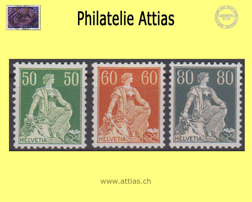 CH 1940 113y-141y Helvetia with sword smooth chalk paper, Set MNH
