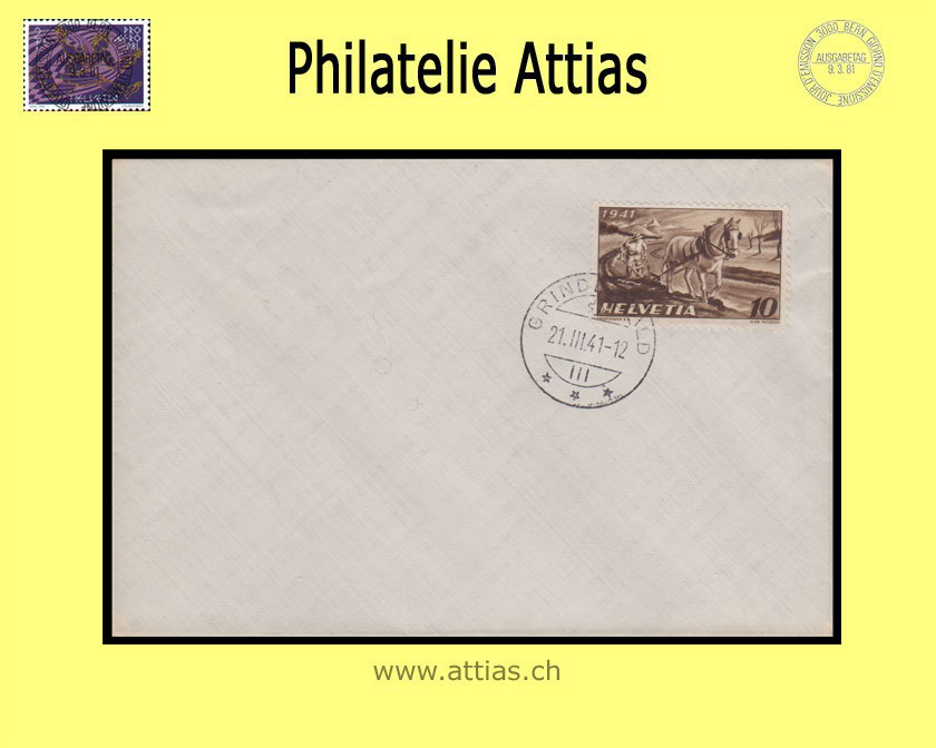 CH 1941 252 National cultivation plant FDC no address