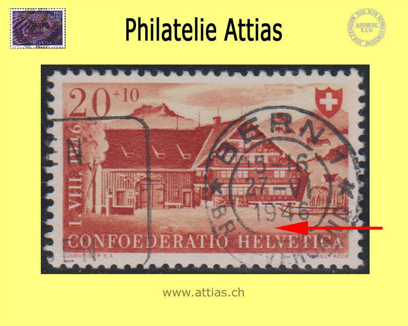 CH 1946 B32.4.01 Appenzell house - Y over E cancelled (1)