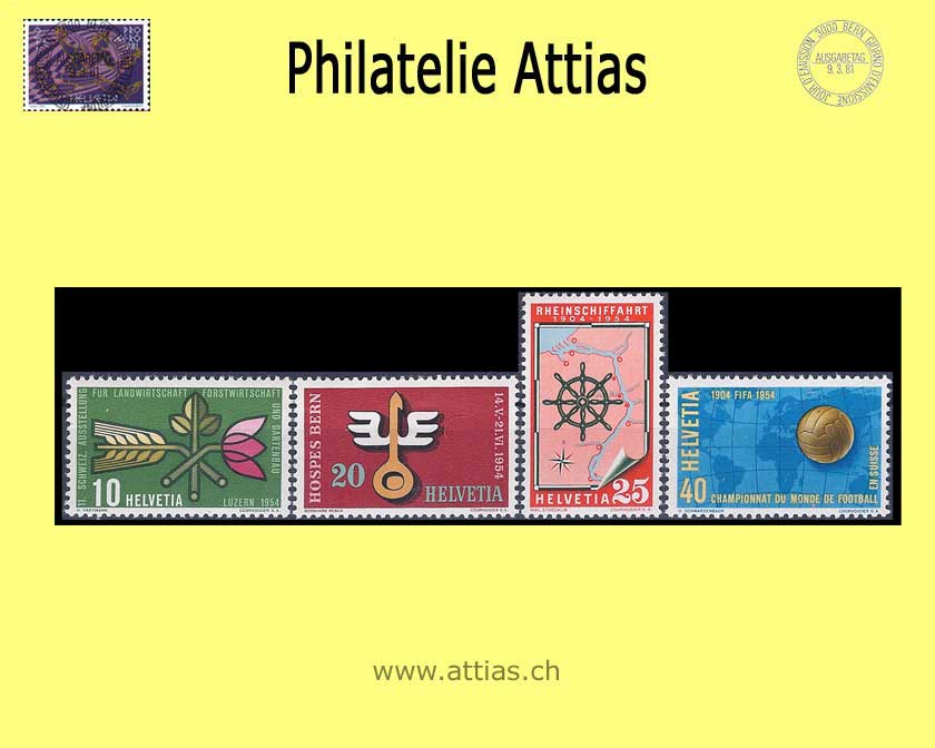 CH 1954 316-319 Propaganda stamps Set MNH