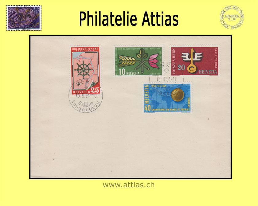 CH 1954 FDC Propaganda stamps german no address