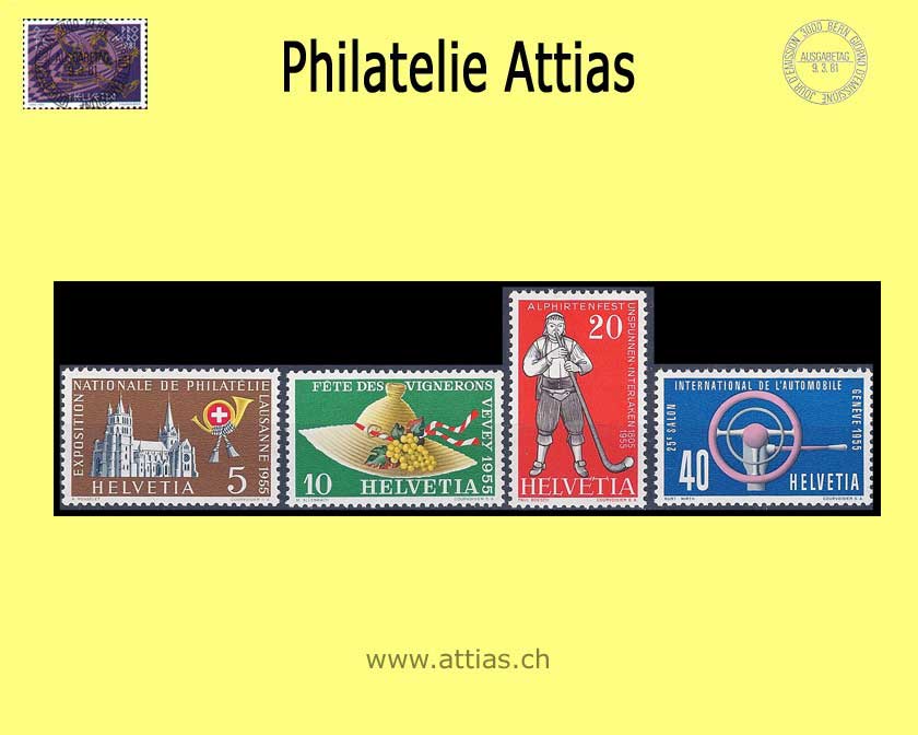 CH 1955 320-323 Propaganda stamps Set MNH