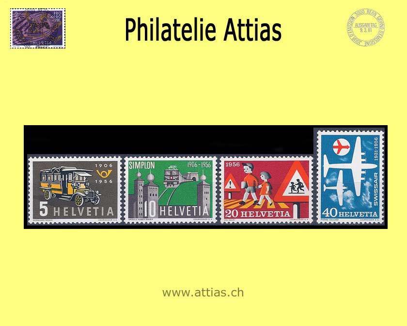 CH 1956 324-327 Propaganda stamps Set MNH