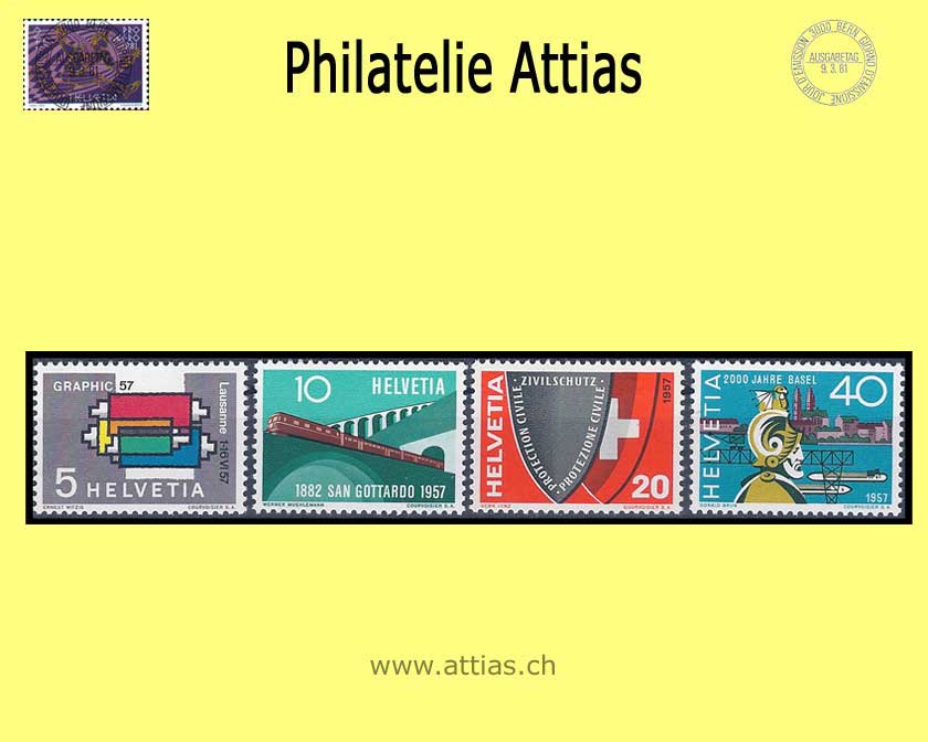 CH 1957 328-331 Propaganda stamps Set MNH