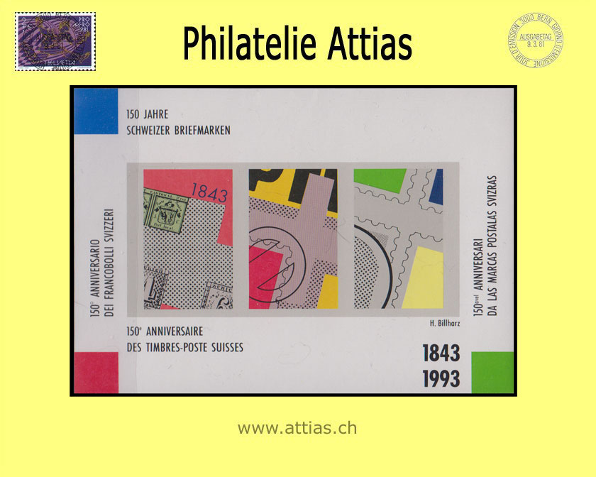 CH 1993 Vignette 150 Jahre Schweizer Briefmarken - Marken