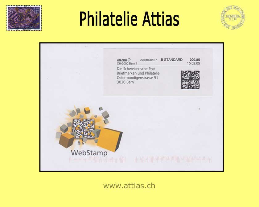 CH 2004 PC 2.1 WEBSTAMP - illustrierter Brief C6