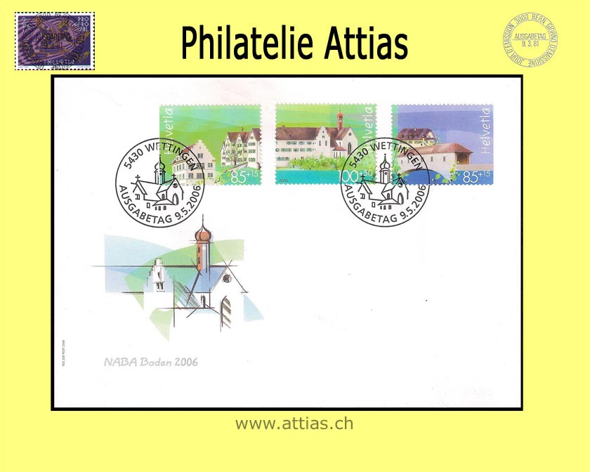 CH 2006 FDC Bloc Naba Baden I - Single stamps