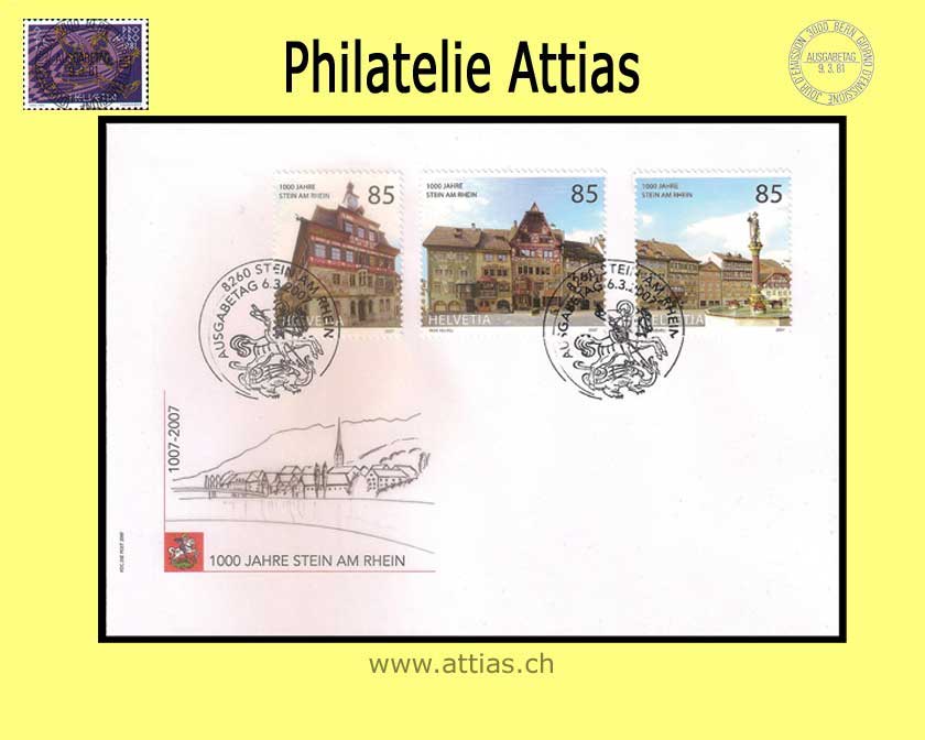 CH 2007 FDC 1000 Years Stein am Rhein - single stamps