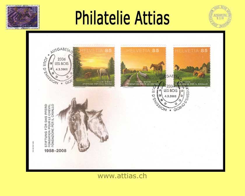 CH 2008 FDC Jura Landscape - single stamps