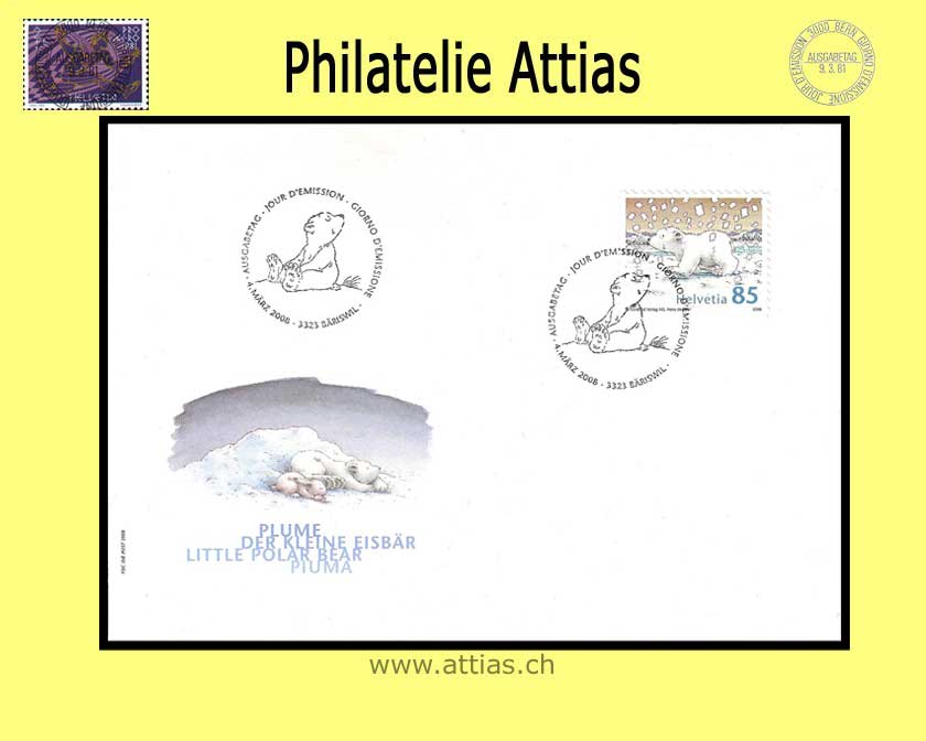 CH 2008 FDC The Little Polar Bear - Stamp of Stamp booklets