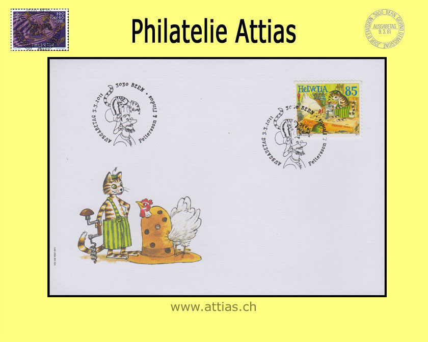 CH 2011 FDC Petterson & Findus - Stamp of Stamp booklets