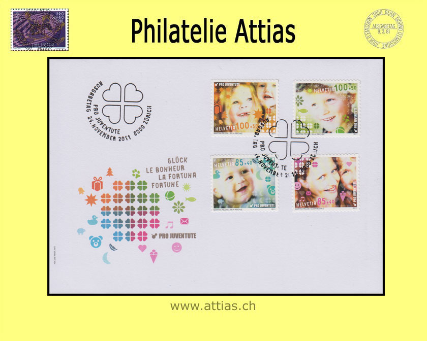 CH 2011 FDC Pro Juventute - Stamps out of booklet