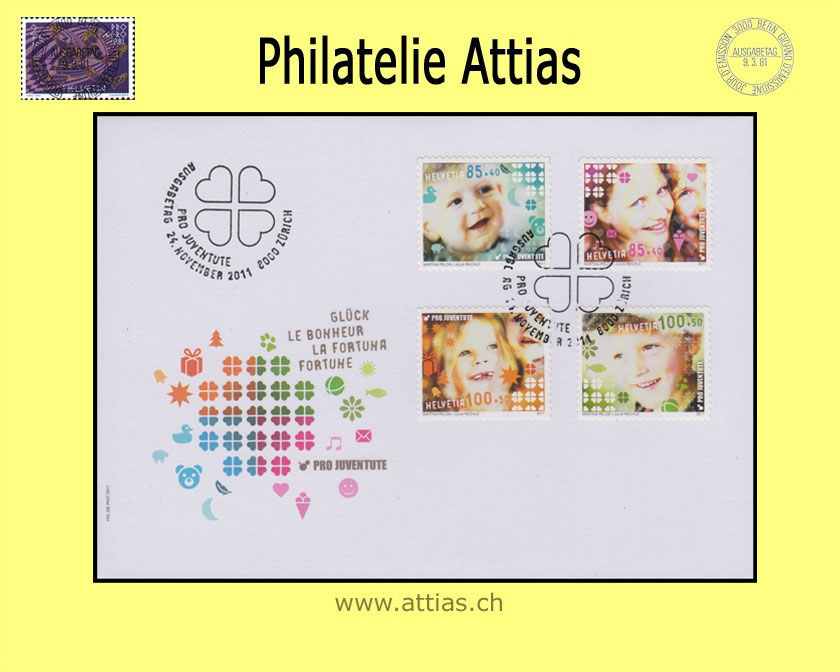 CH 2011 FDC Pro Juventute - Stamps out of sheet
