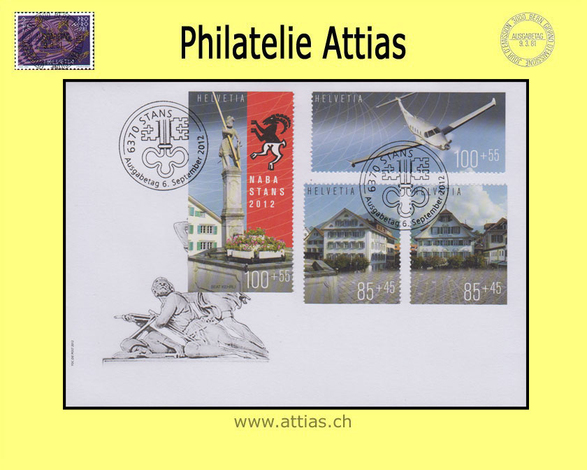 CH 2012 FDC Bloc NABA 2012 Stans - Single Stamps