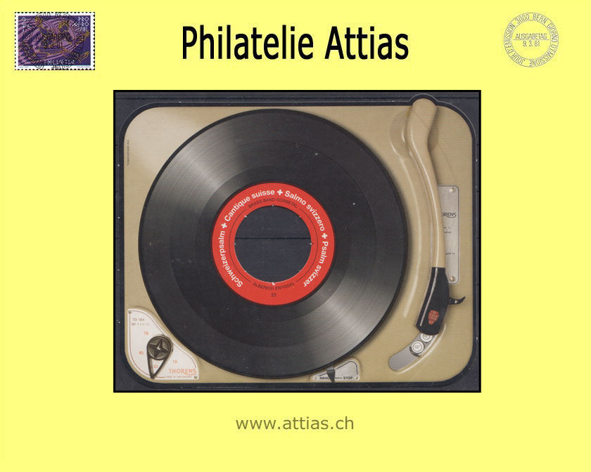 CH 2014 Vignette Schallplatte - Schweizerpsalm