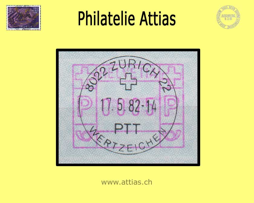 CH 1981 ATM Type 4, Single value  with Full Cancellation Zürich