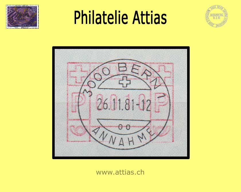 CH 1981 ATM Type 5, Single value  with Full Cancellation Bern