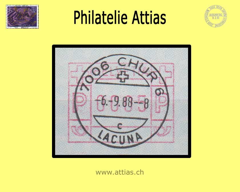 CH 1983 ATM Type 5A, Single value  with Full Cancellation Chur