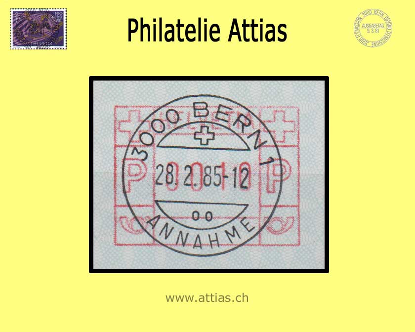 CH 1984 ATM Type 7, Single value  with Full Cancellation Bern