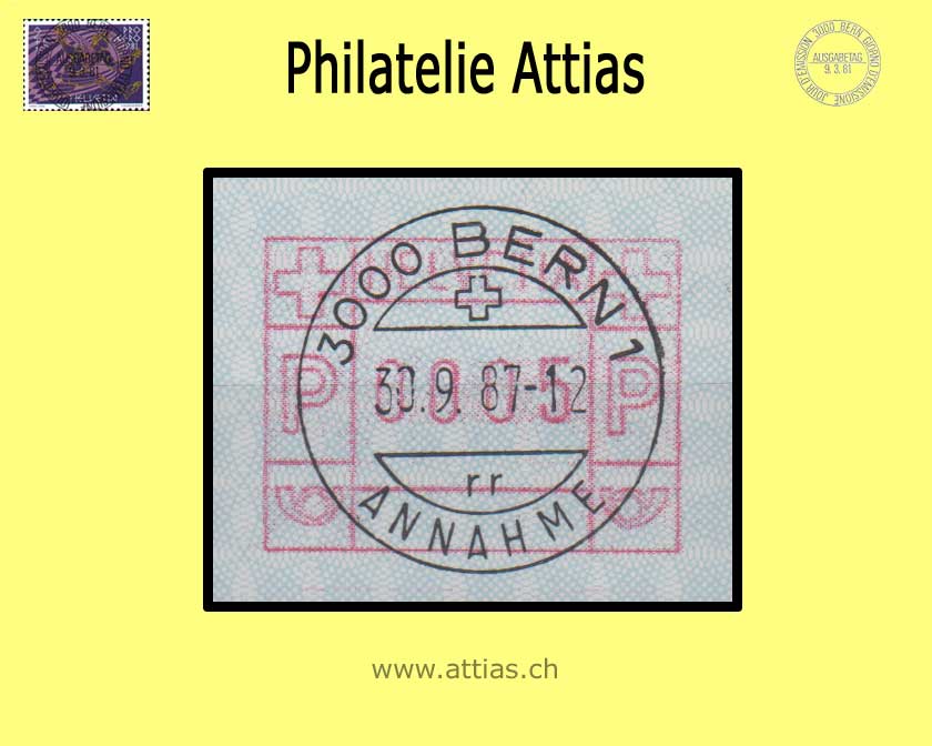 CH 1987 ATM Type 7Ax, Single value  with Full Cancellation Bern