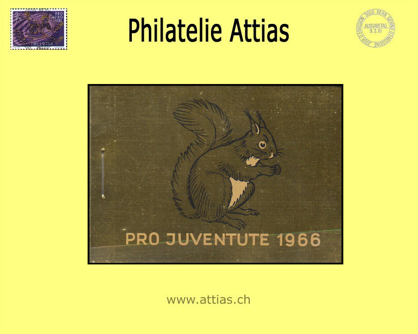 CH 1966 MH Pro Juventute (J-15) Postfrisch Eichhörnchen, gold