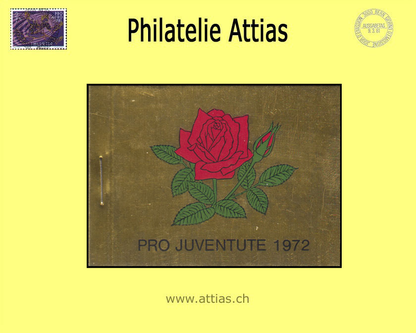 CH 1972 MH Pro Juventute (J-21) Postfrisch Rose, gold
